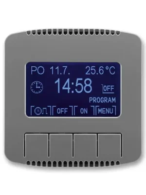 ABB 3292A-A20301 S2 Tango® Hodiny spínací (ovládací jednotka) Kouřová šedá Víkendová Akce