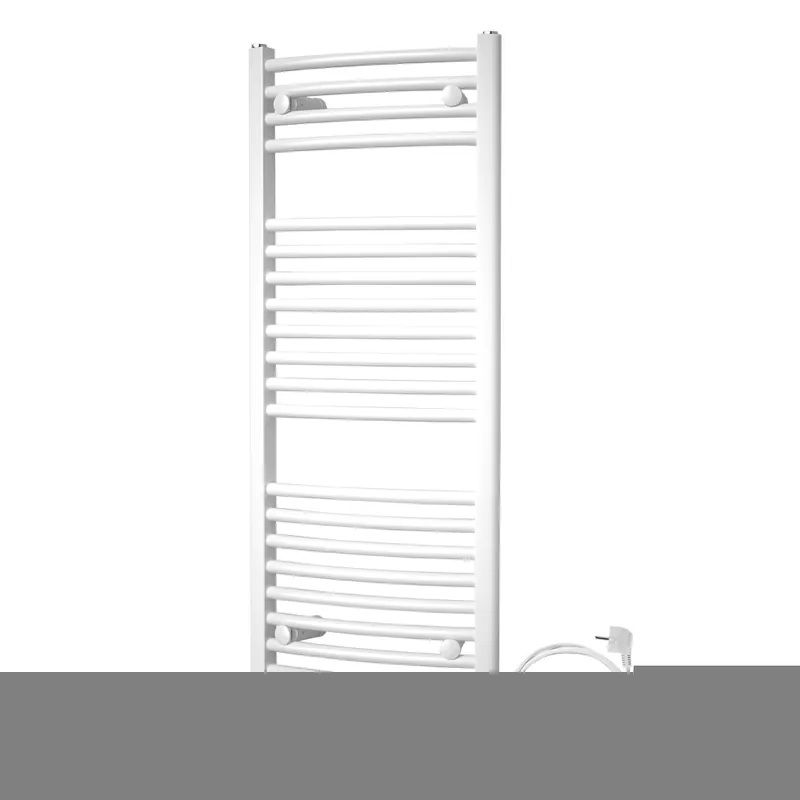 Mereo Otopný žebřík oblý 600x1330 mm, bílý, elektrický Top Prodej