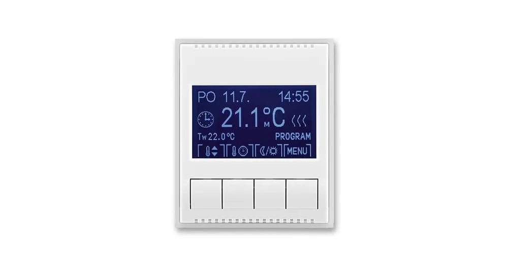 ABB 3292E-A10301 01 Element/TIME termostat univerzální bílá/ledbílá Hit Sezóny