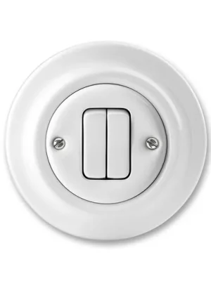 ABB 3559K-C52345 Decento® Přepínač střídavý dvojitý č.6+6 bílý porcelán Originální