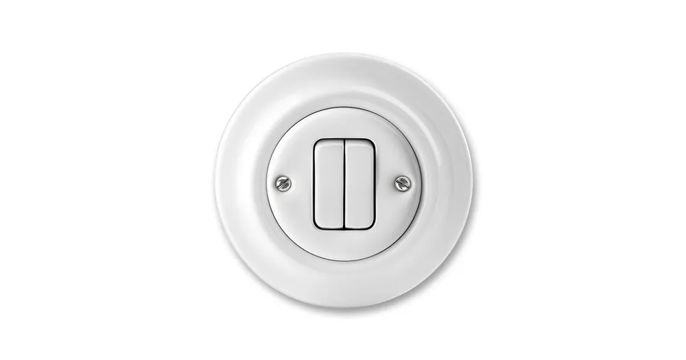 ABB 3559K-C52345 Decento® Přepínač střídavý dvojitý č.6+6 bílý porcelán Originální