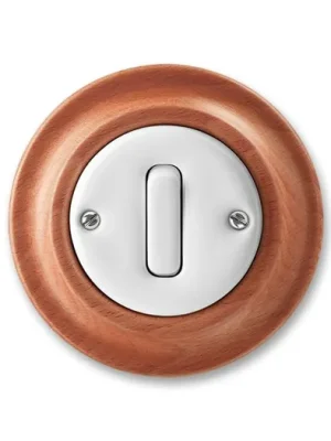 ABB 3559K-C86345 52 Decento® Ovládač přepínací se svorkou N 6/0 bílá/třešeň Autentický