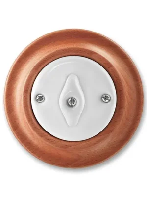 ABB 3560K-C06345 52 Decento® Přepínač střídavý schodišťový č.6, otočný bílá/třešeň Nejlepší Volba