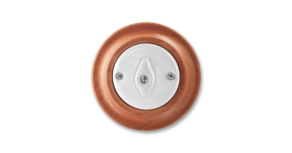 ABB 3560K-C07345 52 Decento® Přepínač křížový č.7, otočný bílá/třešeň Vysoce Kvalitní