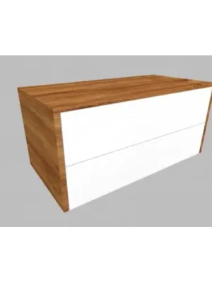 KRAJCAR | skř&iacute;ňka pod umyvadlo s v&yacute;řezem | 100 | 2 z&aacute;suvky | korpus platan/b&iacute;l&aacute; Koupit Online