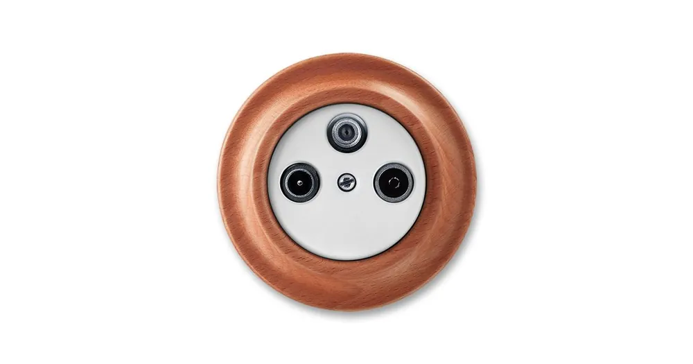 ABB 5011K-C00403 52 Decento® Zásuvka televizní, rozhlasová a satelitní, koncová bílá/třešeň Nejlepší Cena