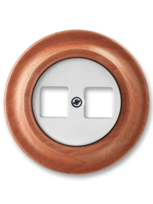 ABB 5014K-C01018 52 Decento® Zásuvka komunikační dvojnásobná bílá/třešeň Nejlepší Volba