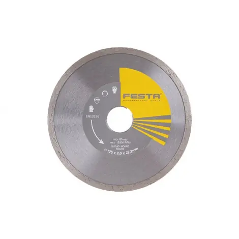 Akční Cena 21212 | kotouč diamantov&yacute; pln&yacute;-celoobvodov&yacute; |  125x2x22,2mm | FESTA