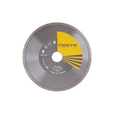 Akce 21215 | kotouč diamantov&yacute; pln&yacute;-celoobvodov&yacute; |  150x2,6x22,2mm | FESTA