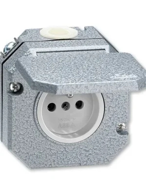 ABB 5518-2750 Garant zásuvka jednonásobná IP55 s ochranným kolíkem a víčkem,vhodná na dřevo bez podložky Objednat Nyní