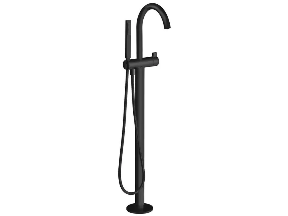 Vanová baterie s připojením do podlahy, černá mat Tovární Cena