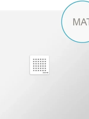 Značkový FLEXIA vanička z litého mramoru s možností úpravy rozměru, 100x100cm, bílá mat