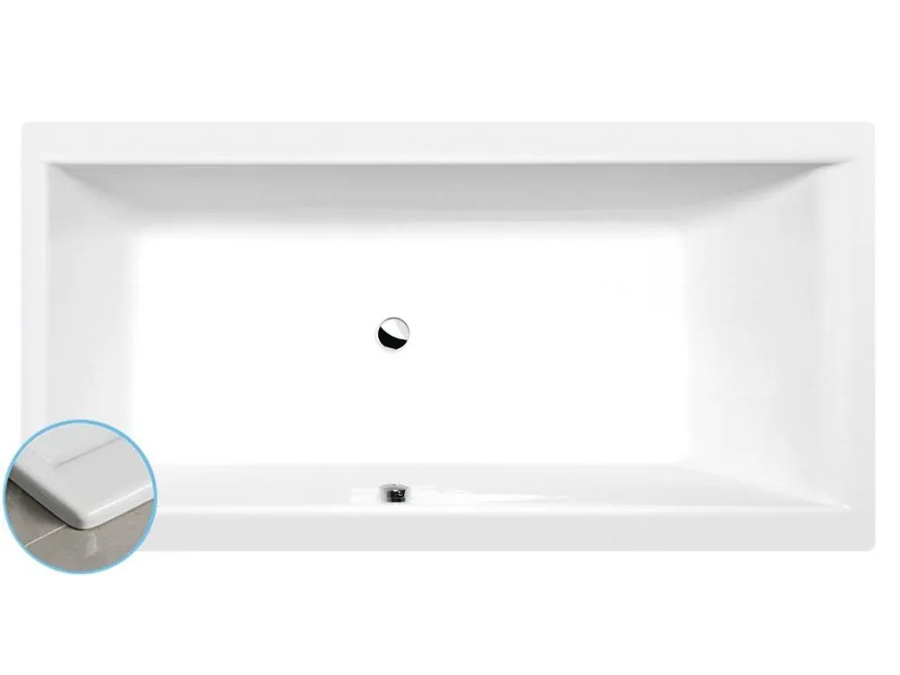 CLEO SLIM obdélníková vana 180x90x48cm, bílá Must-Have