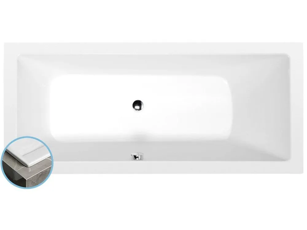 Must-Have MIMOA SLIM obdélníková vana 170x75x39cm, bílá