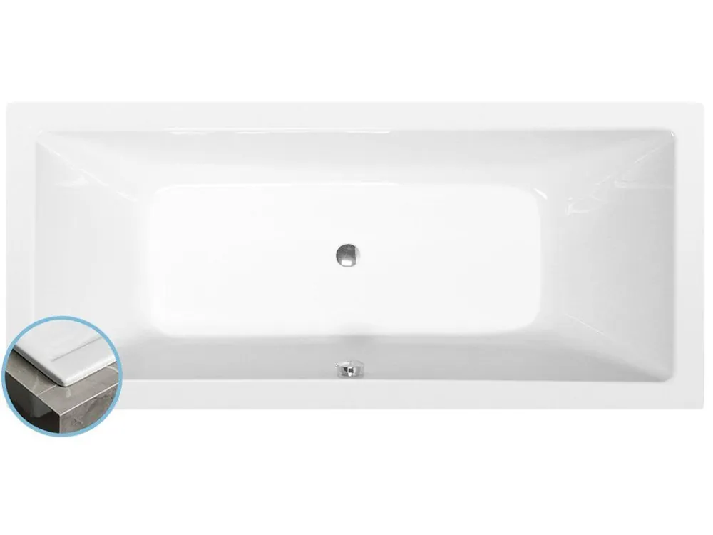 KRYSTA SLIM obdélníková vana 180x70x39cm, bílá Jen Po Omezenou Doba
