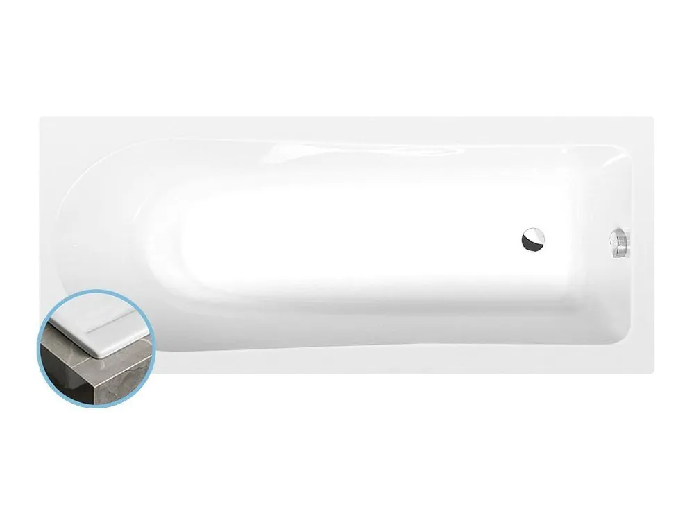 LISA SLIM obdélníková vana 150x70x47cm, bílá Finální Výprodej