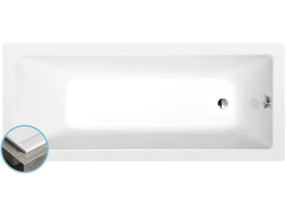 Sezónní Sleva NOEMI SLIM obdélníková vana 170x70x39cm, bílá