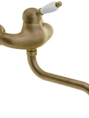 KIRKÉ WHITE nástěnná baterie, bílá páčka, bronz Cenový Hit