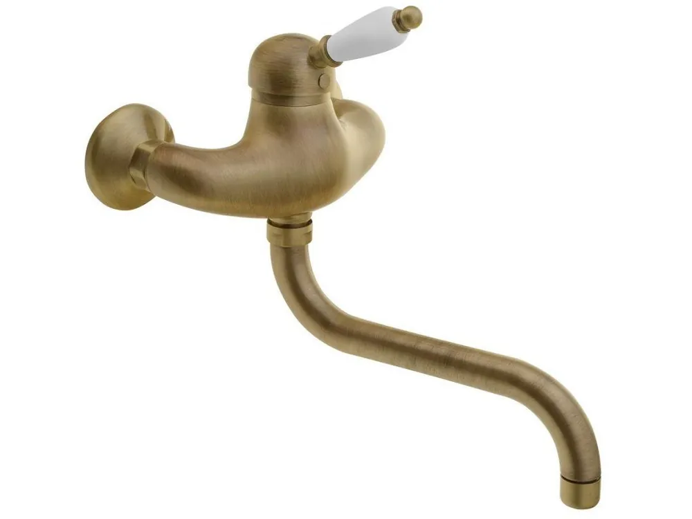 KIRKÉ WHITE nástěnná baterie, bílá páčka, bronz Cenový Hit