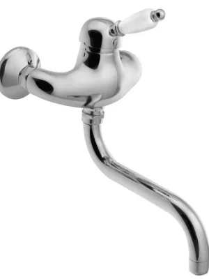 Must-Have KIRKÉ WHITE nástěnná baterie, bílá páčka, chrom