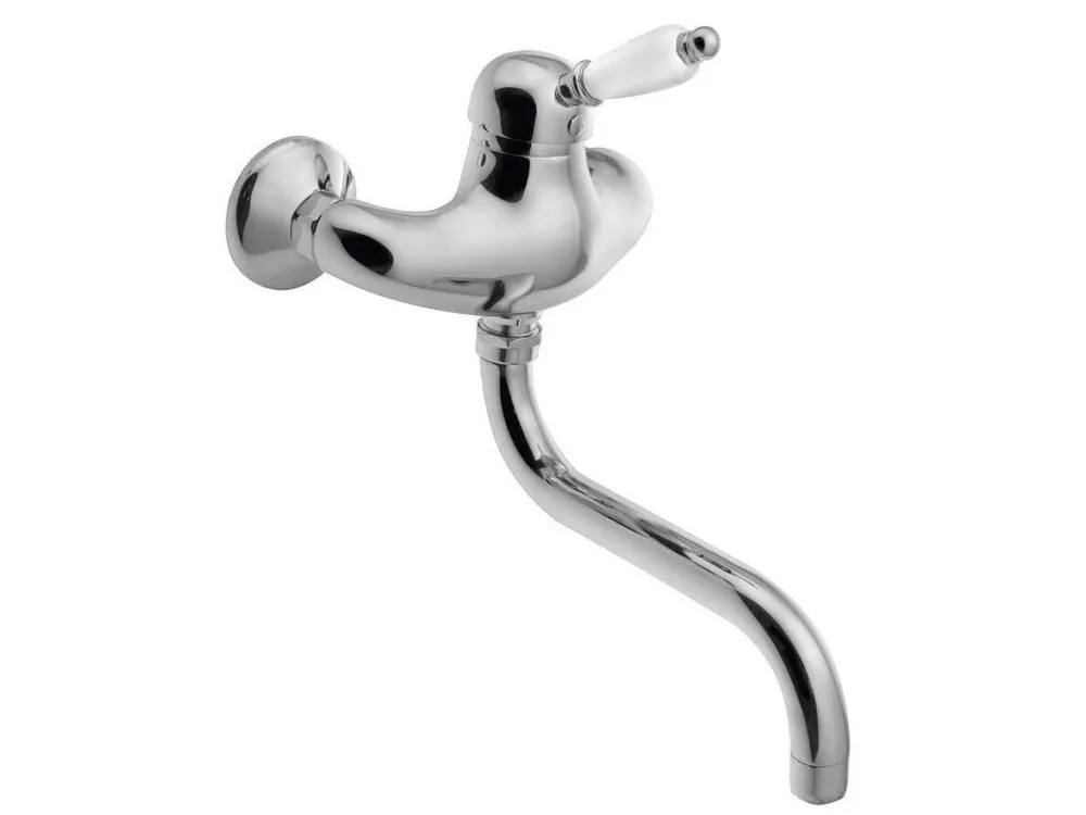 Must-Have KIRKÉ WHITE nástěnná baterie, bílá páčka, chrom