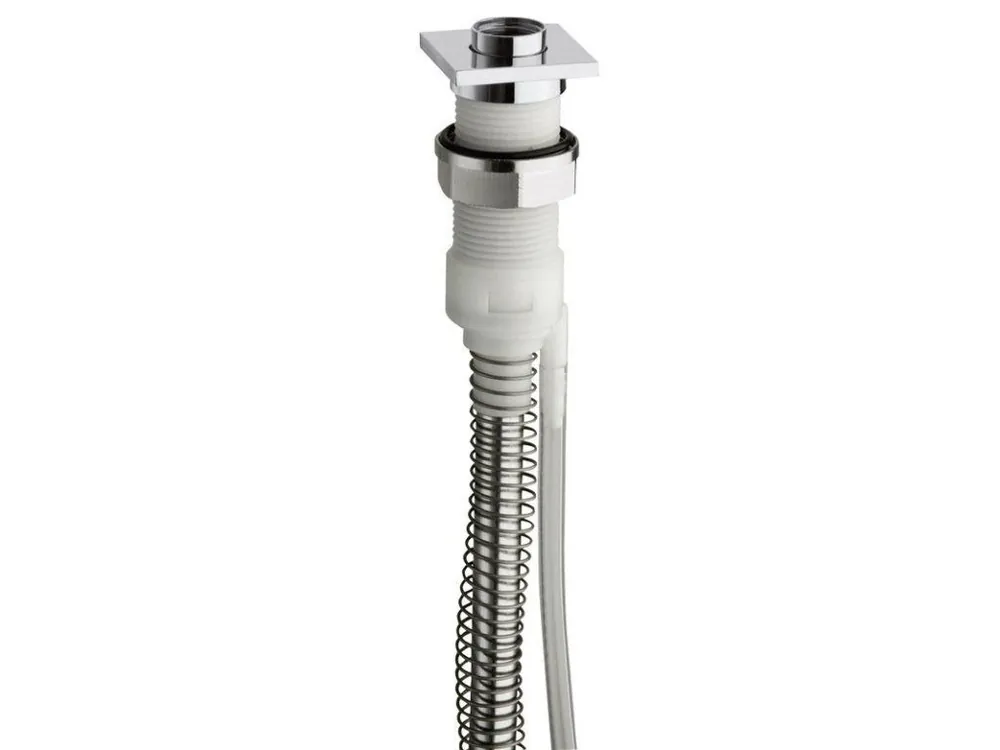 Cenově Výhodný Průchodka hranatá plochá na sprchu, hadice FOLLOW ME, chrom