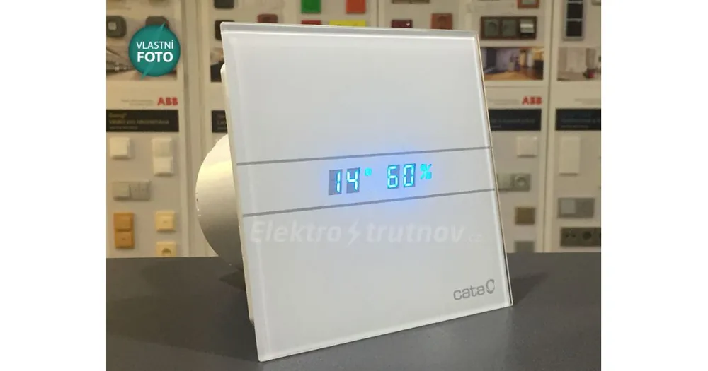 Víkendová Akce CATA e-100 GTH LED ventilátor - displej, doběh, kuličková ložiska, hydrostat, čelní panel 100mm