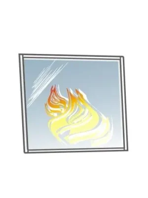 Značkový Krbové sklo - 590x530