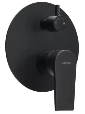 Ověřený KAI podomítková sprchová baterie, 2 výstupy, otočný přepínač, černá mat