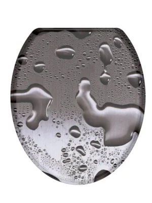 Značkový wc sedátko Schütte GREY STEEL | MDF, bez Soft Close