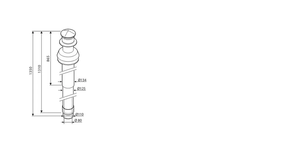 Bosch AZ 378 - Odkouření svislé 1350 mm, černé Ihned K Objednání