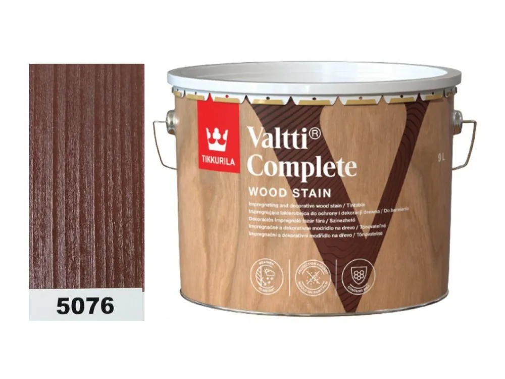 Značkový Tikkurila Valtti Complete - 9L - 5076/varpu <span class="product-appendix"> + dárek k objednávce nad 1000Kč</span>