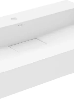 Značkový Umyvadlo z litého mramoru MEXEN AVA 70 cm - s otvorem pro baterii - bílé, 23017001