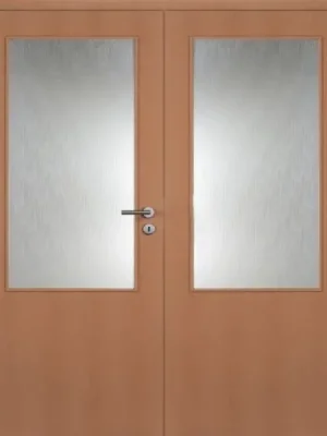 Dveře interiérové prosklené 1450 mm levé, dvoukřídlé, folie buk Cenově Výhodný
