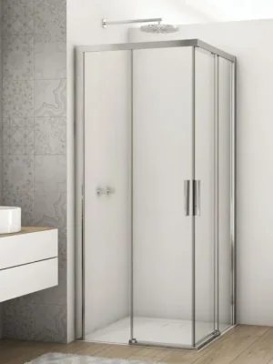 Značkový RONAL DIVERA Rohový vstup s dvoudílnými posuvnými dveřmi - nerovnostranné provedení, fixní díl vpravo D22SE2BR1205088