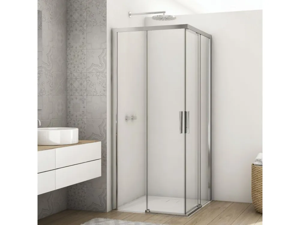 Značkový RONAL DIVERA Rohový vstup s dvoudílnými posuvnými dveřmi - nerovnostranné provedení, fixní díl vpravo D22SE2BR1205088