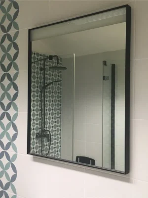 Značkový INTEDOOR PINETO zrcadlo s LED osvětlením v černém rámu PI ZS 60 B, VÝPRODEJ VZORKU