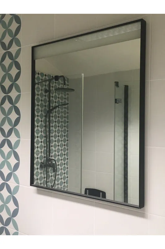 Značkový INTEDOOR PINETO zrcadlo s LED osvětlením v černém rámu PI ZS 60 B, VÝPRODEJ VZORKU