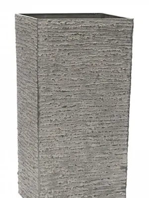 Značkový G21 Květináč Natur Tube šedá 35 x 35 x 70 cm