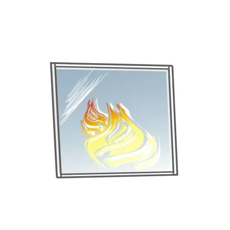 Značkový Krbové sklo - 595x420