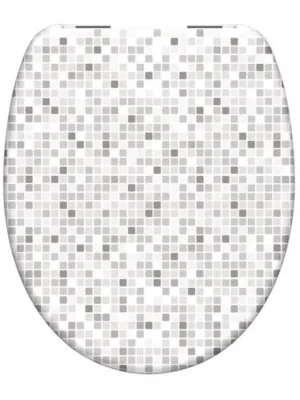 WC sedátko Schütte MOSAIK GRAU| Duroplast, Soft Close Odeslání Ihned
