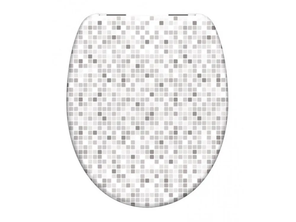 WC sedátko Schütte MOSAIK GRAU| Duroplast, Soft Close Odeslání Ihned