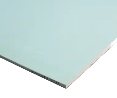 Zlevněný Sádrokarton Rigips SDK RBI (H2)  12,5 x 1250 x 2000 mm, impregnovaná (deska 2,5 m² / pal. 56 ks)