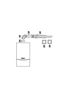 Vaillant Vodorovné odkouření 1m, ø 80/125 mm Tovární Cena