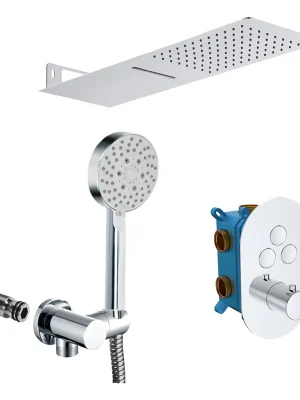 Značkový Mereo Sprchová sada s podomítkovou baterií - 3 cestná - oválný kryt
