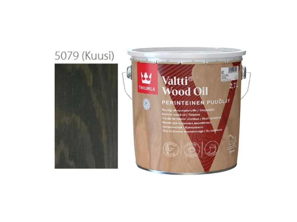 Značkový Tikkurila Valtti Wood Oil - PUUÖLJY - 2,7L - 5079 - Kuusi <span class="product-appendix"> + dárek k objednávce nad 1000Kč</span>