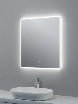 Doprava Zdarma Zrcadlo s LED osvětlením, 600 x 700 x 30 mm, nastavitelná teplota barvy světla