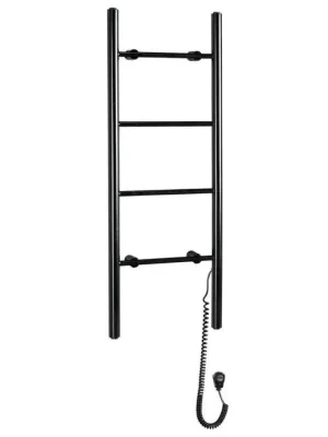 Aktuální Sapho KARBO elektrický sušák ručníků, kulatý, 400x1120mm, 87 W, černá mat KB904