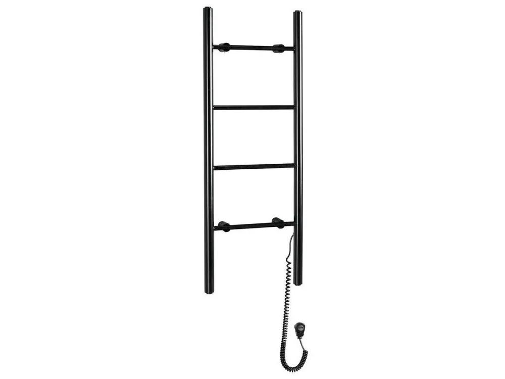 Aktuální Sapho KARBO elektrický sušák ručníků, kulatý, 400x1120mm, 87 W, černá mat KB904