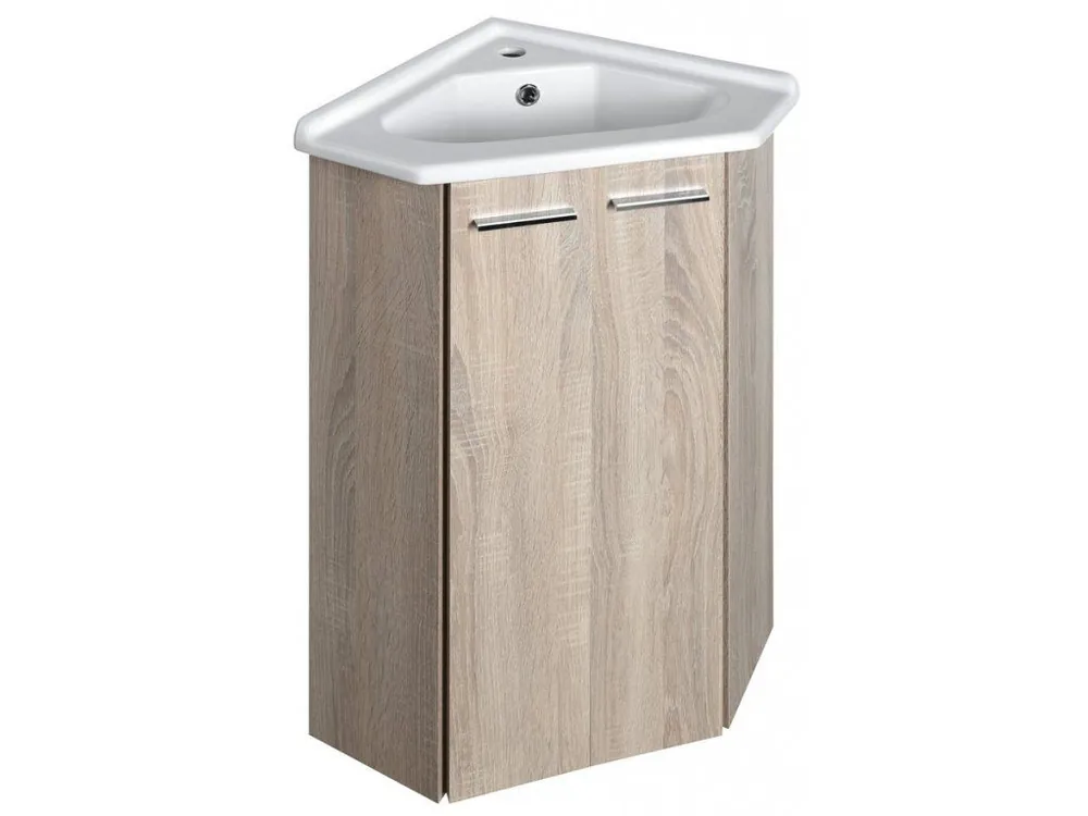 ZOJA umyvadlová skříňka rohová 39x74x39 cm, dub platin Bezpečná Platba